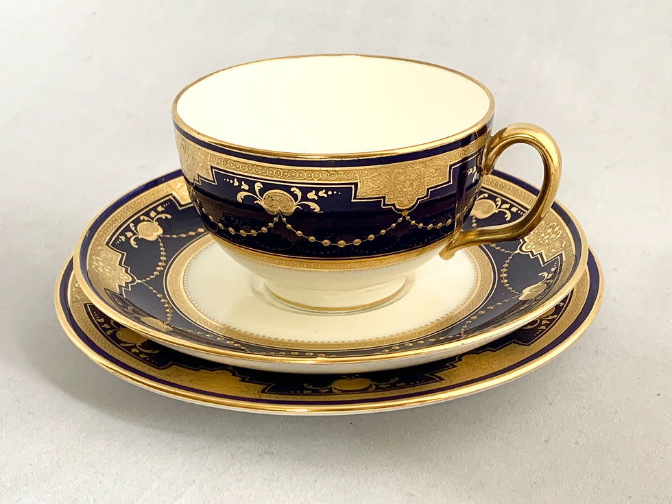 Thumbnail: Minton cobalt and gold trio
