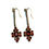 Thumbnail: Pair of gold and garnet earrings