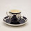 Thumbnail: Minton coffee cup and saucer with silver overlay