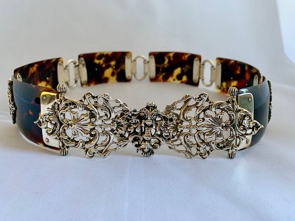 Thumbnail: Silver and tortoiseshell belt