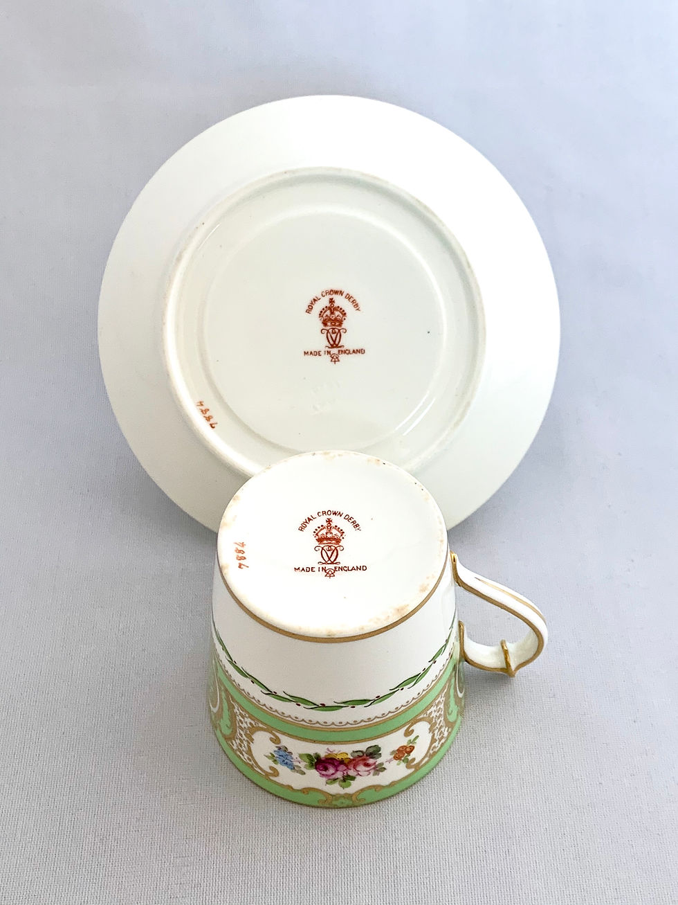 Thumbnail: Royal Crown Derby demitasse cup and saucer