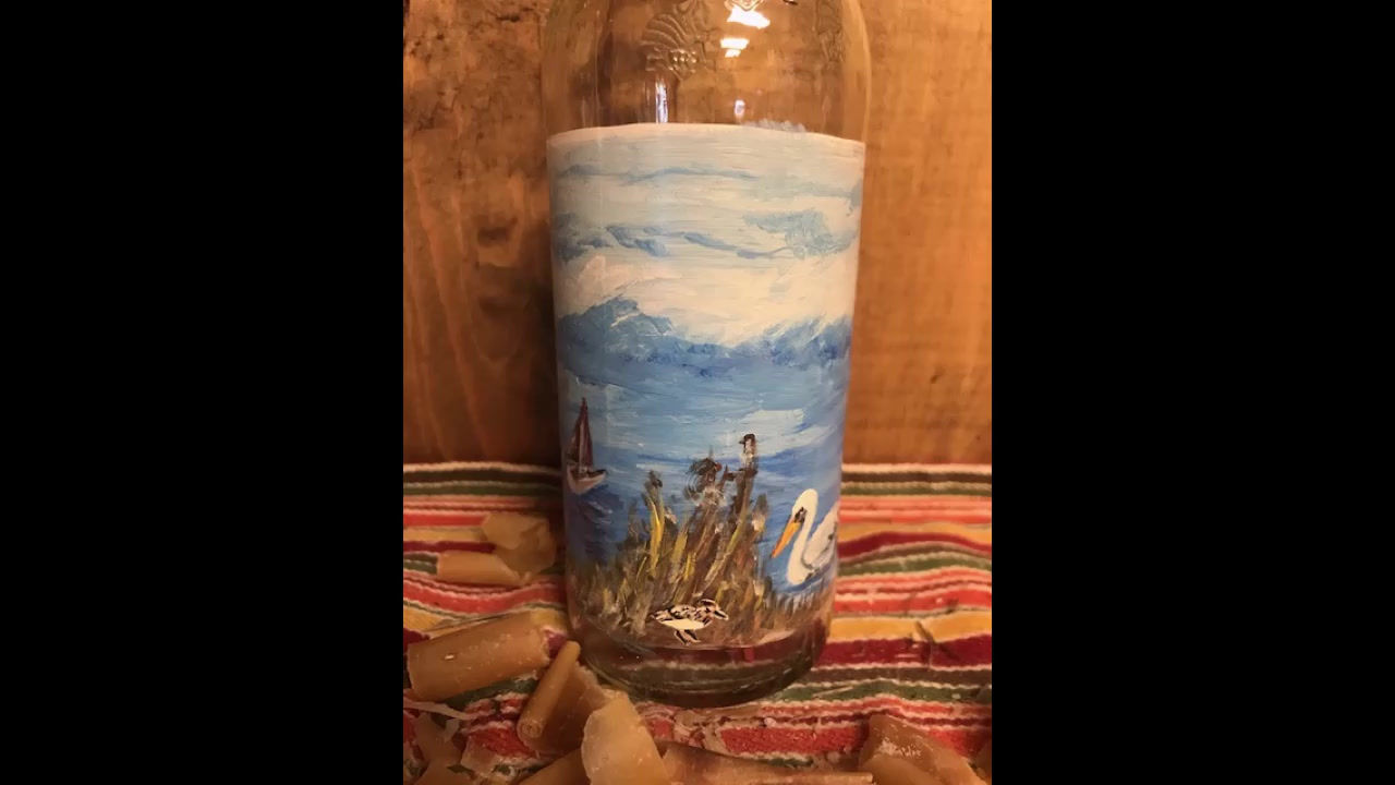 Hand Painted Fishing Oil/Soap Bottle