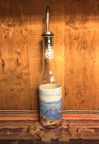 Thumbnail: Hand Painted Fishing Oil/Soap Bottle