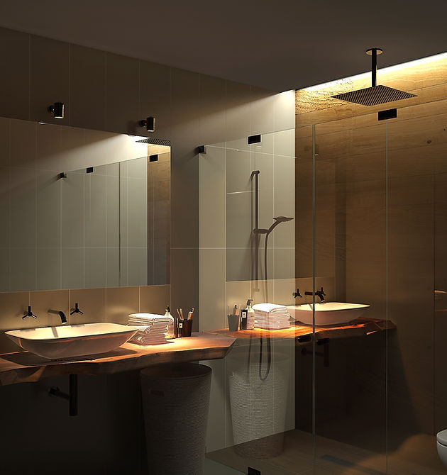 Душевая в ванной 