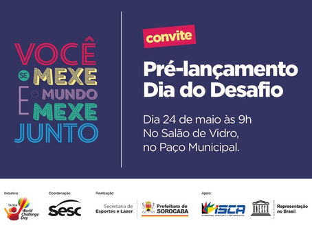Dia do Desafio será lançado nesta quarta-feira em Sorocaba