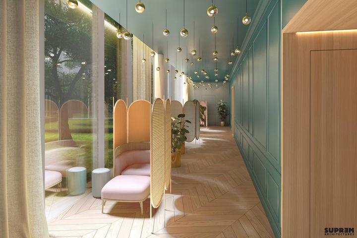 Vue 3D de la circulation vers les salles de soins
Projet de spa et boutique Cinq Mondes Paris
La Samaritaine Paris
LVMH et DFS