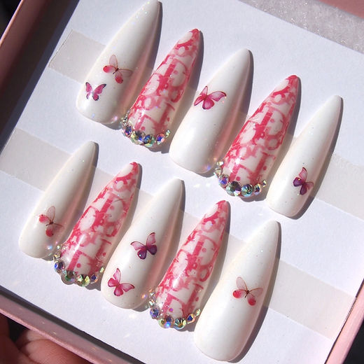 Dior Bby Luxury Custom Press-on Nails | ♡ Bbygirlnails ♡