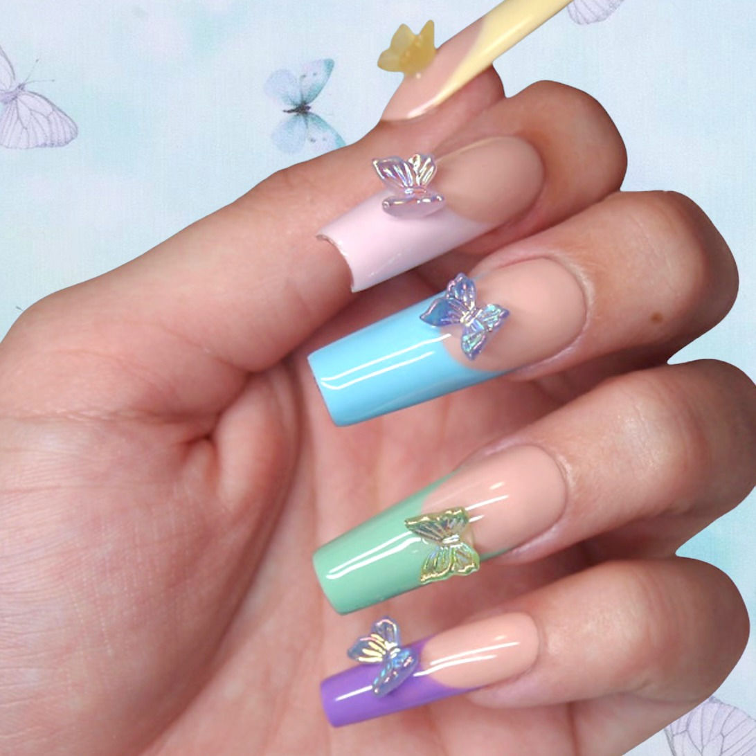 Butterfly Bby - Handmade Gel Press-on Nails