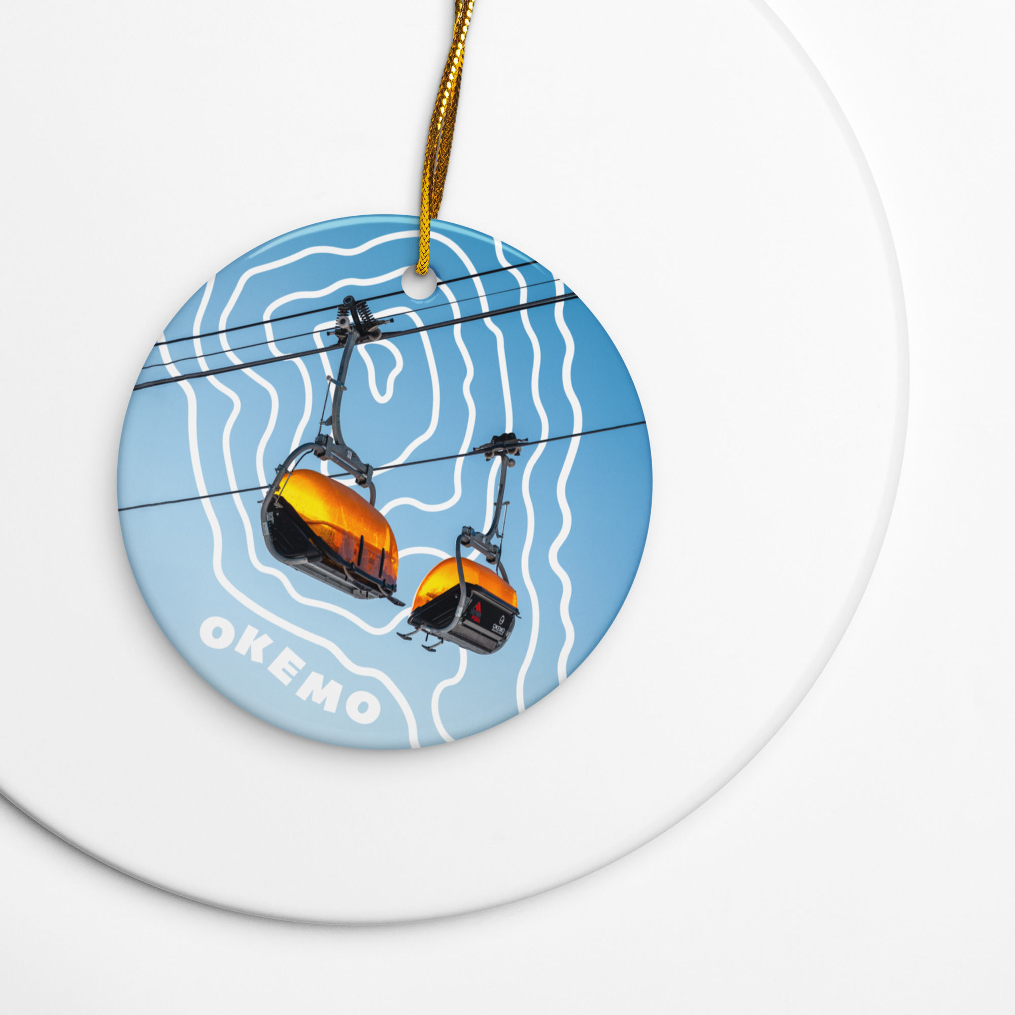 bubble topo double-sided ceramic ornaments