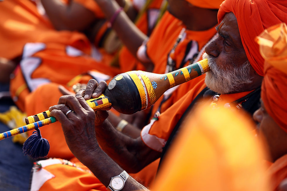 Man playing instrument