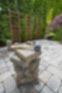 Stack of Cement Pavers On Backyard Patio