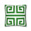 Thumbnail: Green Greek Key Pillow