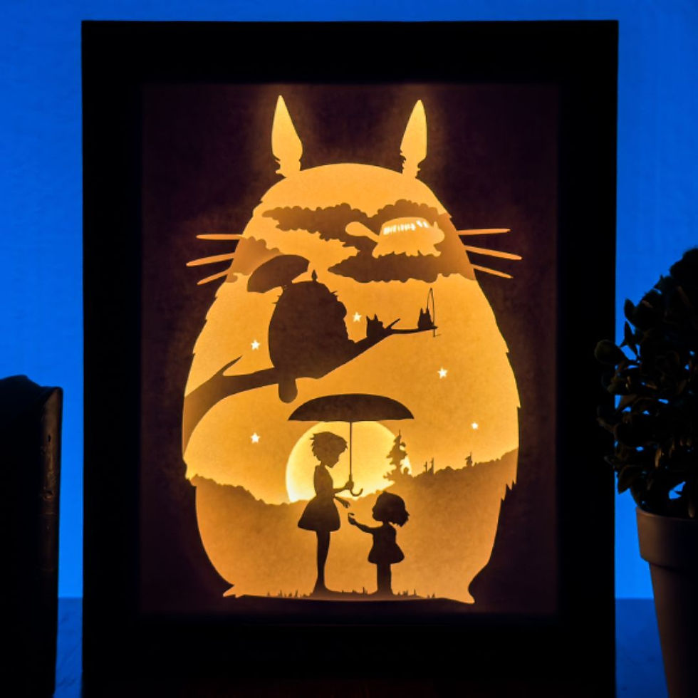 Rainy Bus Stop Shadow Box