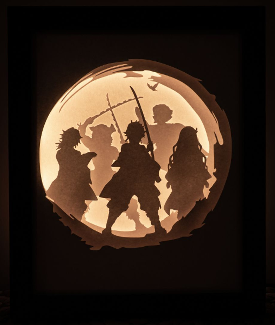 Anime Silhouette Light Box