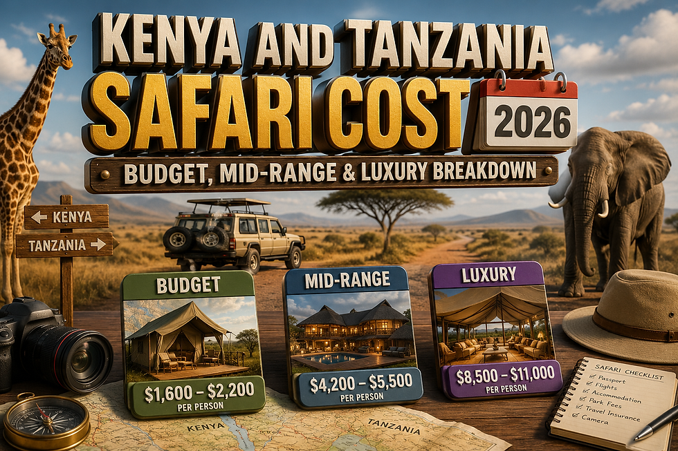 Kenya and Tanzania Safari Cost 2026 by Cheetah Safaris