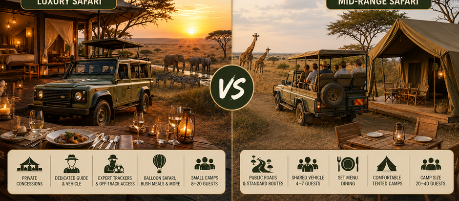 Luxury vs Mid-Range Safari in Tanzania