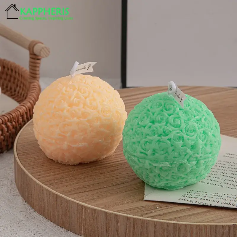 Thumbnail: Guest Gift Candle Lot Wedding Candles Rose Ball Scented
