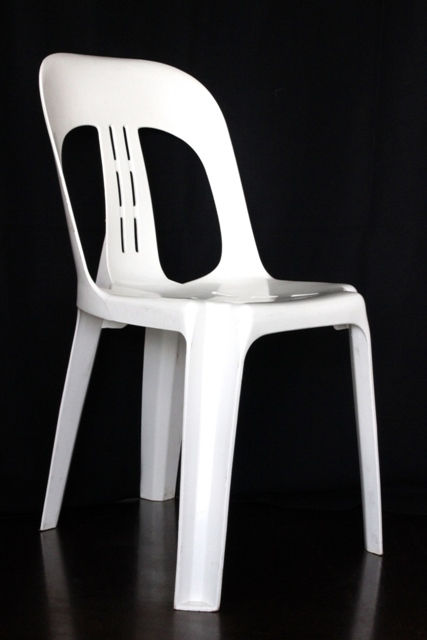 White Plastic Bistro Chair