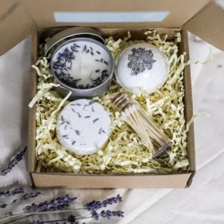 Lavender Spa Gift Box Top View