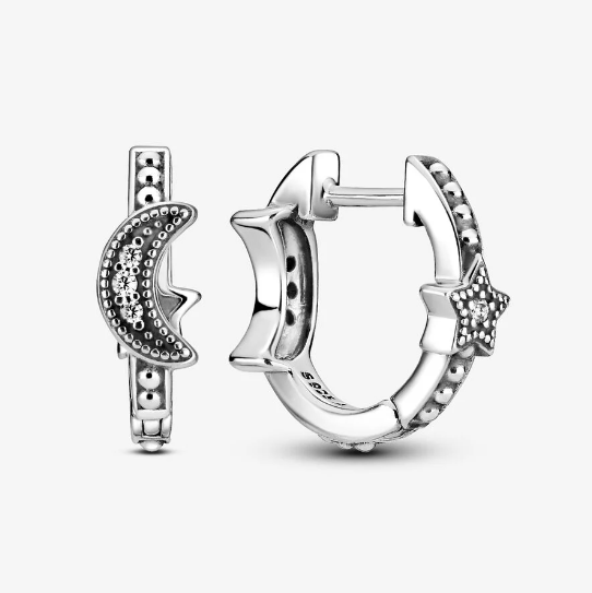 Argollas Luna y Estrella Zirconia