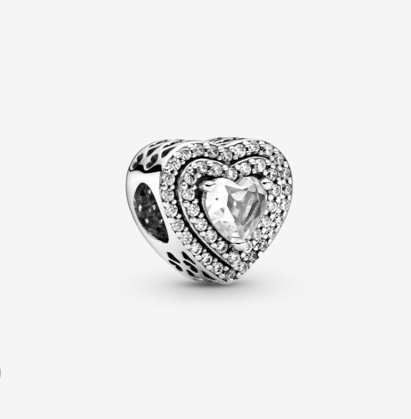 Corazon Multicolor con Marco de Zirconia