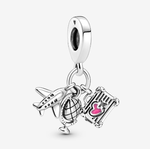 Charm Colgante Avion, Globo y Maleta