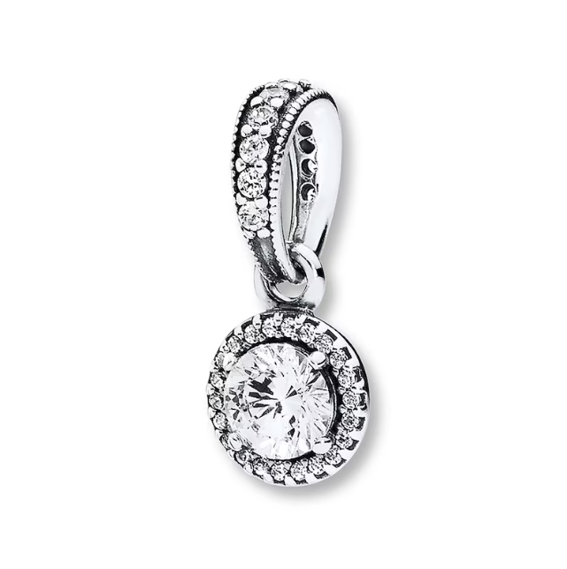 Charm Colgante Redondo Zirconia