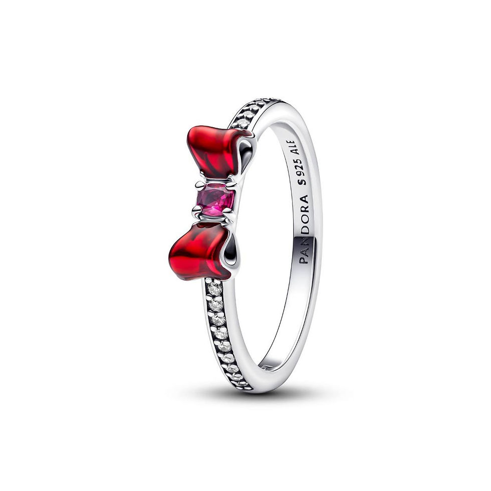 Anillo Pandora Moño Rojo