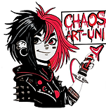Visage illustré en noir et blanc avec des lignes chaotiques et des accents rouges.