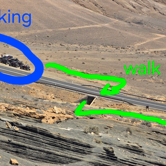 Place to park your car near Las Grietas