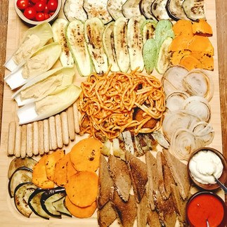 A tapas platter for home cooking in Lanzarote.