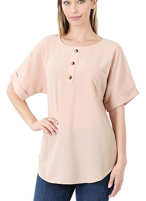 Short Sleeve Dobby Top