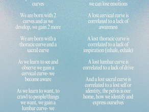 The 4 curves of the spine and the emotions that correlate with them: