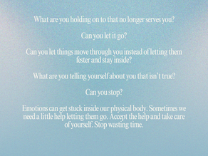 What are you holding on to that needs to leave?