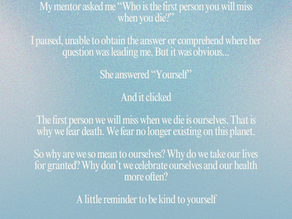 Be Kind to Yourself