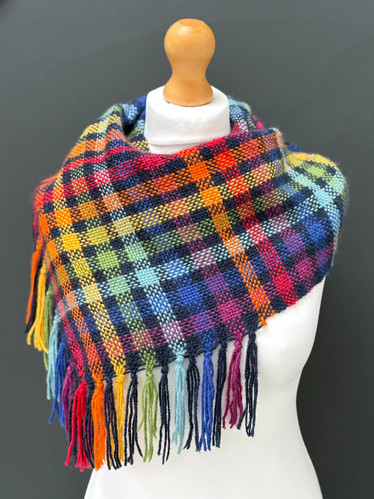 Rainbow Triangle Cowl Scarf Intermediate Weaving Kit Tabbyandtweed