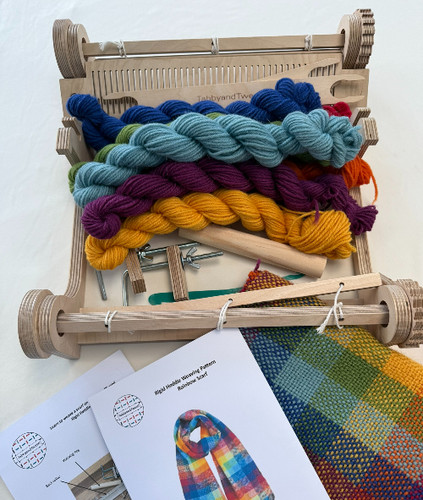Rainbow Scarf Weaving Rigid Heddle Loom Kit Tabbyandtweed Uk
