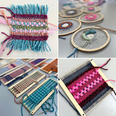 images of square, bookmark and circle looms