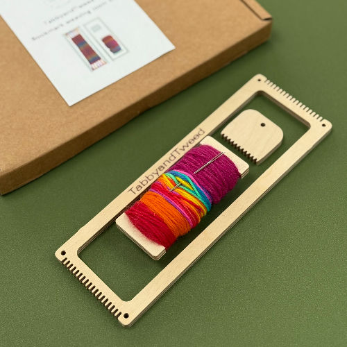 Rainbow Bookmark Weaving Loom Kit – Hand-Dyed Merino & British Wool ...