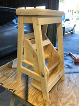 Image: Step stool - closed, unfinished