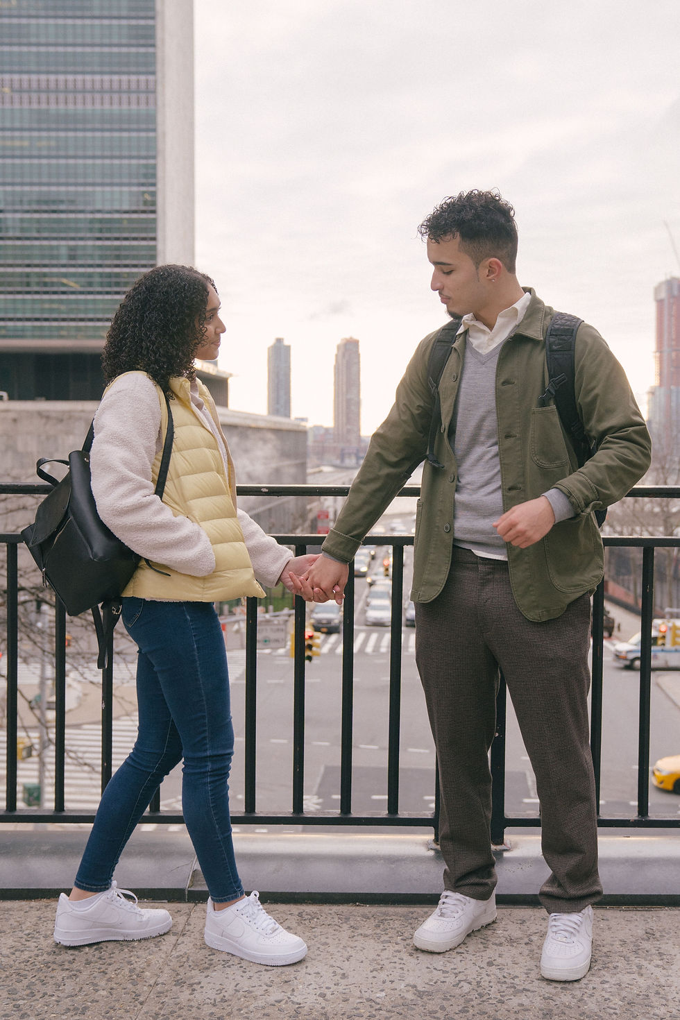man and woman meet for a date