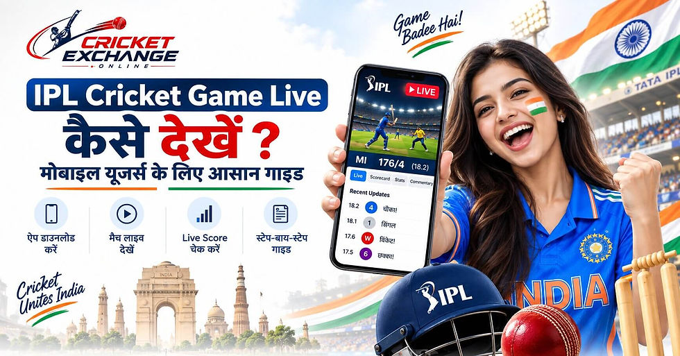 IPL Cricket Game Live कैसे देखें मोबाइल यूज़र्स के लिए आसान गाइड