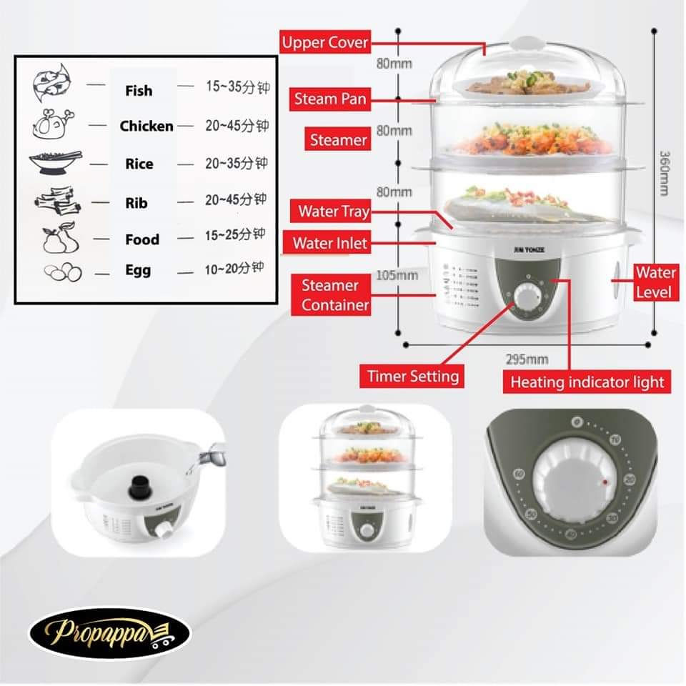 縮圖：Propappa 3-layer multi-function electric steamer