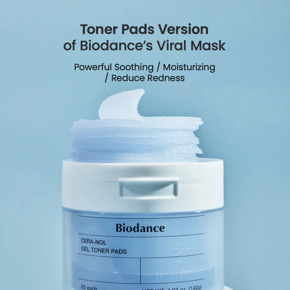 Miniature : CERA-NOL GEL TONER PADS (LOTION TONIQUE EN PATCHS GEL) 60 PADS - BIODANCE