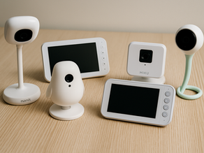 different baby monitors on table
