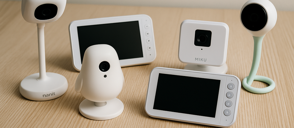 different baby monitors on table
