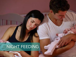 mom, dad night feeding