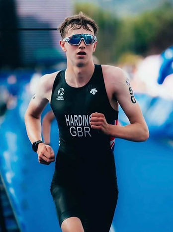 Coach Charlie Harding winning bronze at the elite U23 World Duathlon Championships in Pontevedra