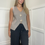 Thumbnail: TAUPE SLEEVELESS KNIT TOP 