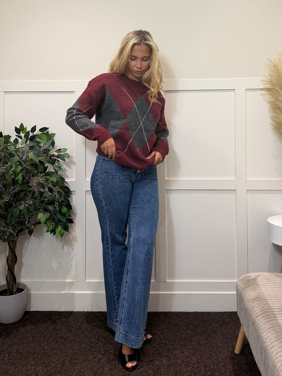 Thumbnail: AMBER ARGYLE KNIT JUMPER 